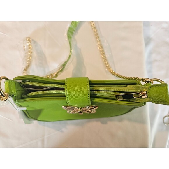 Blush Kiss Vegan Mini Purse Lime Green  Gold Butterfly  Cross Body  NWT - Picture 6 of 6